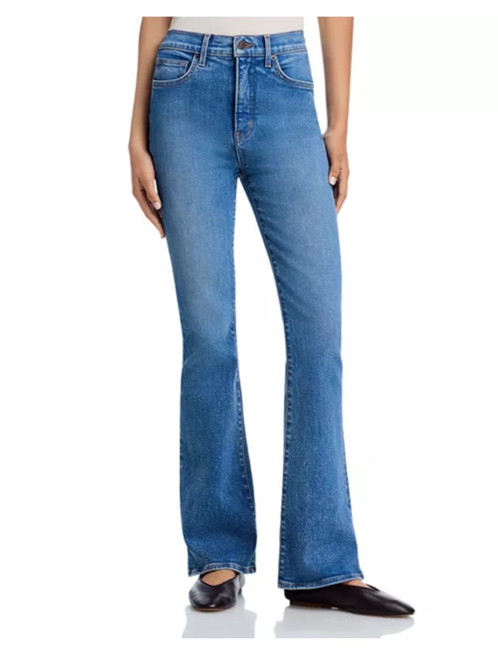 Beverly Loafer High Rise Skinny Flare Jeans in Ripple Haze